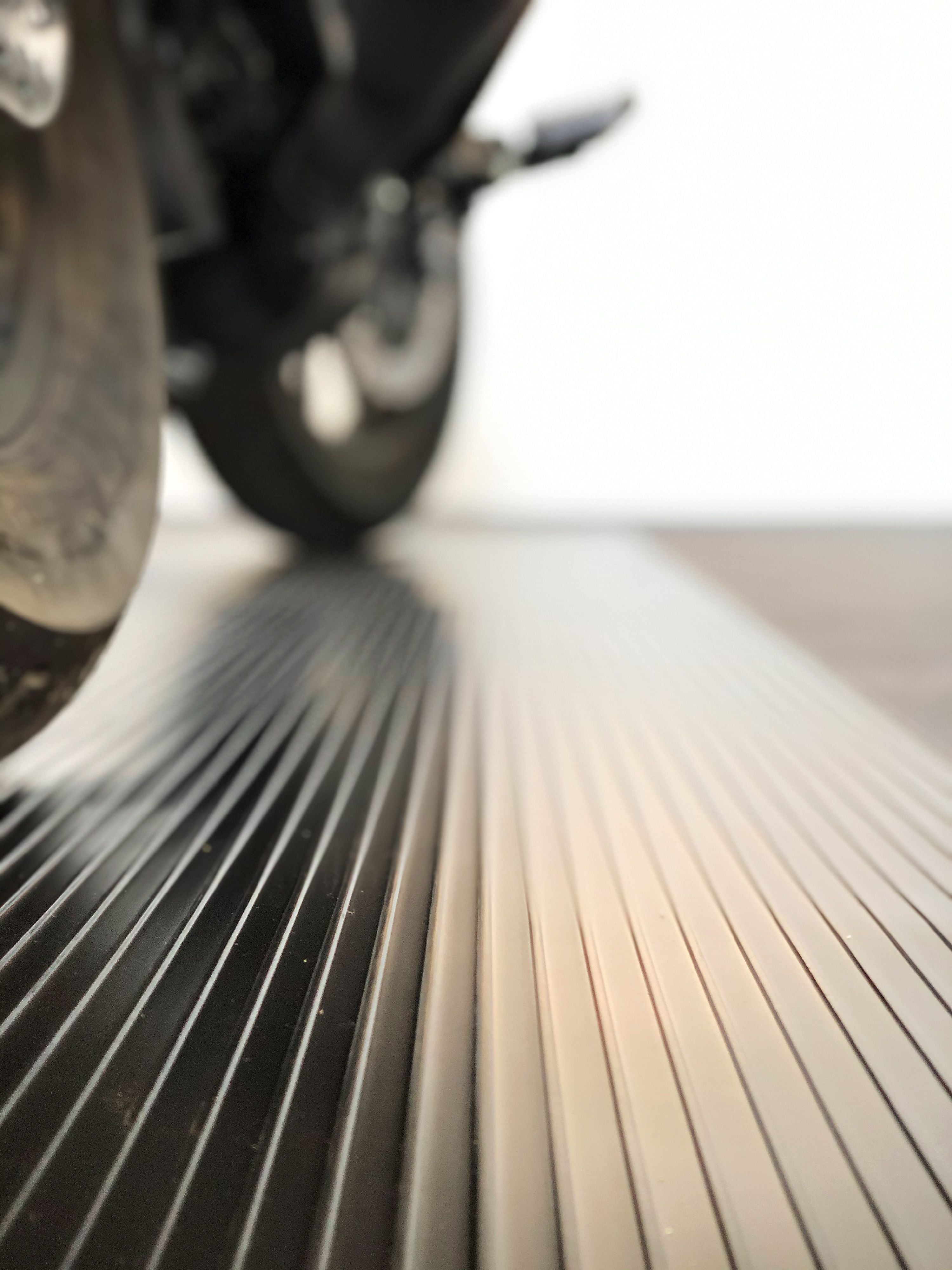 G-Floor 3' x 8' Ribbed Motorcycle Mat - Midnight Black
