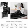 thumbnail image 4 of Abstract Halloween Cowweb Black Throw Flannel Blanket 50x80In Super Soft Cozy Bed Blanket, Lightweight Plush Fuzzy Bed Throw for Bedroom Sofa Couch Living Room, 4 of 4
