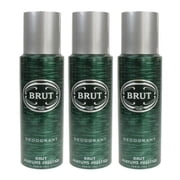 Brut 3 X Original Deodorant Body Spray 200Ml For Men Faberge.