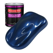 Restoration Shop Daytona Blue Metallic Acrylic Urethane Auto Paint - Gallon Paint Color Only, Single Stage High Gloss