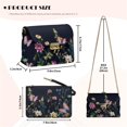 thumbnail image 7 of KUIFORTI Pink Peony Leather Cross Body Bag Portability Cell Phone Women's Shoulder Handbags Fashion Hard-Wearing Small Bag with Removable Chain for everyday, 7 of 7