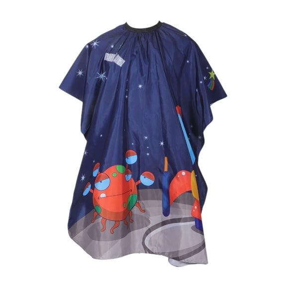 Unique Bargains 1 Pc Cartoon Rocket Hair Cut Barber Cape Dark Blue