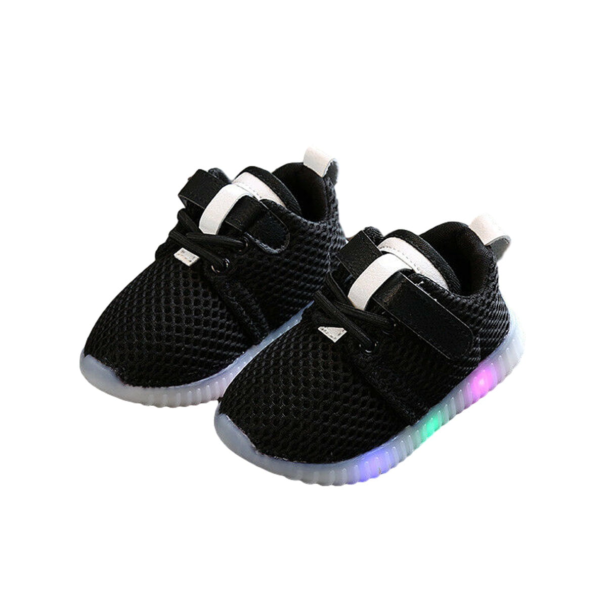 Infant Shoes for Little Kids Janly Clearance Sale Baby Shoes Children Newborn Girls Boys Solid Mesh LED Light Luminous Sport Run Sneakers Shoes