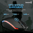 thumbnail image 4 of Mouse De Juego Starket Series Sk-050 Black STARKET Mouse de luz neon STARKET, 4 of 7