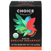 Choice Organic Teas English Breakfast Tea - 16 bags per pack -- 6 packs per case.