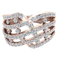 thumbnail image 4 of Waves Diamond Rings Anniversary 14K Rose Gold 1 CT TW (G,SI), 4 of 5