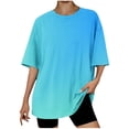 thumbnail image 1 of Dealovy Womens Oversized T Shirts Loose Fitted Short Sleeve Crew Neck Tees Summer Casual Workout Tops, 1 of 3