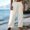 Beige, variant on Men's Pants Casual Mens Straight Leg Pants Stretchy Waist Home Sleepwear Trousers Solid Comfortable Regular Fit Trousers Work Fall Winter Pants Beige