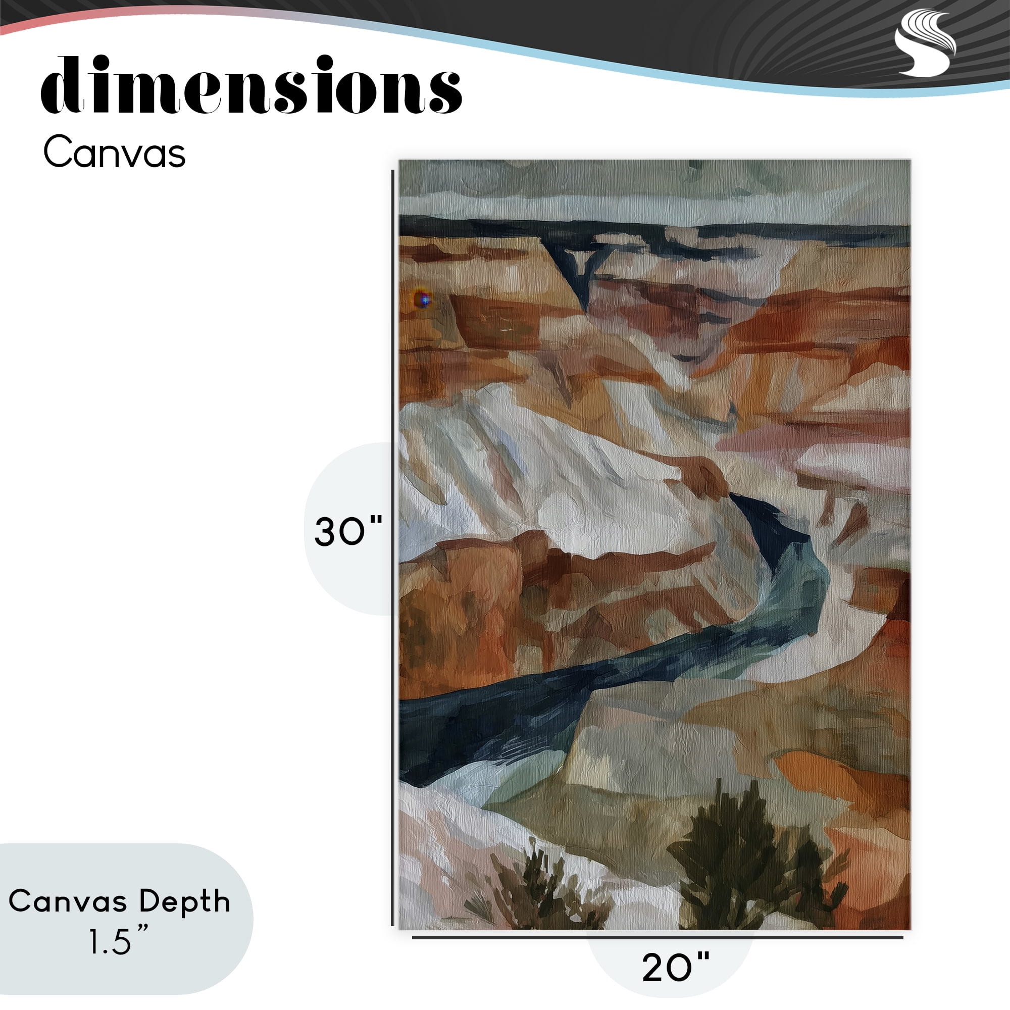 Stupell Industries Canyon Rim Textures Impression Canvas Wall Art, design by Chromatic Storm Studio