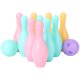 thumbnail image 3 of JMXIANG 1 juego de bolos para niños, divertido kit deportivo para interiores (rosa, amarillo, azul cielo), 3 of 6