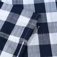 thumbnail image 3 of Yesfashion Navy Blue White Kitchen Curtains 26"W x 24"L Buffalo Plaid Gingham Curtains Farmhouse Light Filtering Curtains for Bathroom, 2 Panels, 3 of 7