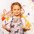 thumbnail image 3 of Dogs with Pioneer Flower Kids Aprons for Girls and Boys,Adjustable Neck Strap Toddler Aprons for Kids Cooking Baking, 3 of 7
