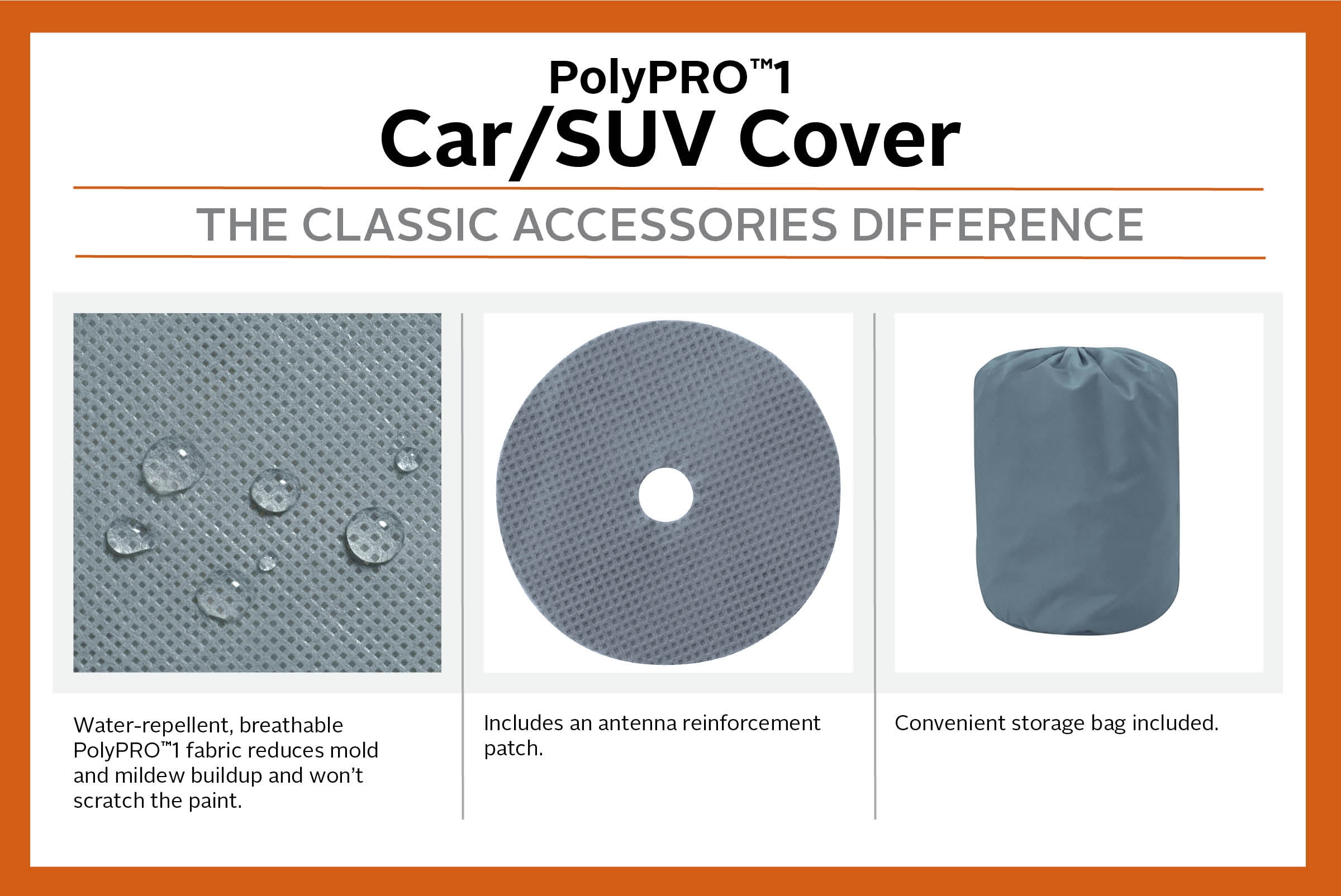 Classic Accessories Over Drive PolyPRO 1 Truck Cover with RainRelease, Fits cab pickup trucks 21' - 22' L