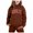 1-Coffee2641, variant on WOYY Sweatsuit Set for Girls Letter Print Hoodie and Sweatpants Active Outfits Kids 2Pcs Set, Sizes 1-9