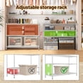 thumbnail image 6 of 3- Shelf Metal Shelving Unit 35.6Wx14Dx36H,Adjustable Storage Shelves Heavy Duty Garage Steel Shelving for Office,Wire Rack Small Shelf for Kitchen Shelves Laundry Bathroom Pantry Closet,Chrome, 6 of 10
