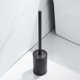 thumbnail image 4 of Escobilla de baño negra y soporte corto para escobilla de baño, soporte para escobilla de baño independiente, escobilla de aluminio para baño, 4 of 5