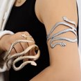 thumbnail image 4 of Cleopatra-brazalete con forma de serpiente para hombre y mujer, brazalete grande y ancho, joyería de Anime indio, 4 of 5
