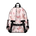 thumbnail image 3 of Pink Butterfly Pink Wings Pattern Backpack for School,Cute School Bag,Schoolbag with Adjustable Shoulder Straps & Padded Back,15.25"x11.5"x5.25", 3 of 5