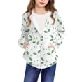 thumbnail image 3 of Piuwrlz Girls Lightweight Jacket Hooded Jackets Winter Zipper for Girl Sweatshirt Green Size 10 Years, 3 of 7