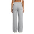 thumbnail image 3 of Vixolx Baggy Sweatpants for Women Straight Stretchy Solid Color Casual Sports Trousers Wide Leg Pants with Pocket, 3 of 6