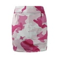 thumbnail image 4 of IROINNID Workout Shorts for Women Fake Two-piece Leggings Camouflage Sports Tight Yoga Shorts Skirt,Pink, 4 of 4