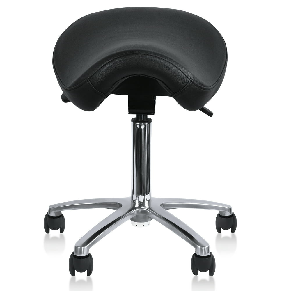 2xhome - Adjustable Saddle Stool Chair with Forward Tilting Seat for