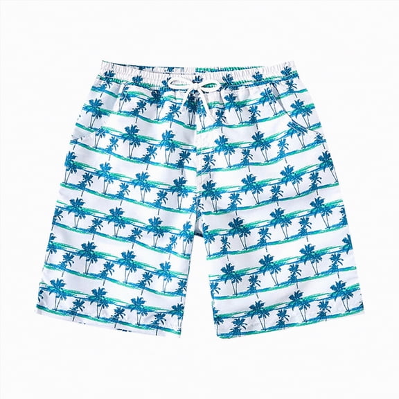 NIEWTR Quick Dry Boys Swim Trunks Lightweight Board Shorts Summer Beach Swim Shorts for Kids Toddler(A01-White,5-6 Years)