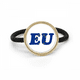 thumbnail image 1 of Abreviatura de Europa Union combinación Cinta para el pelo de metal plateado y tocado de goma, 1 of 3