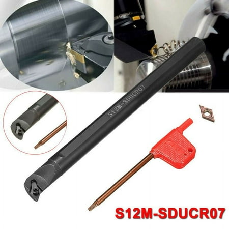 

S12M-SDUCR07 12mm Lathe Turning Tool Holder Boring Bar + DCMT0702 Carbide Insert