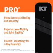 KT Tape Pro Ultra-Breathable Synthetic Kinesiology Tape, Jet Black, 20 Precut Strips