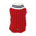 thumbnail image 3 of Wuffmeow Dog Sweaters Thread Turtleneck Dog Cable Knit Puppy Sweater for Cold Weather XXS-L, 3 of 4