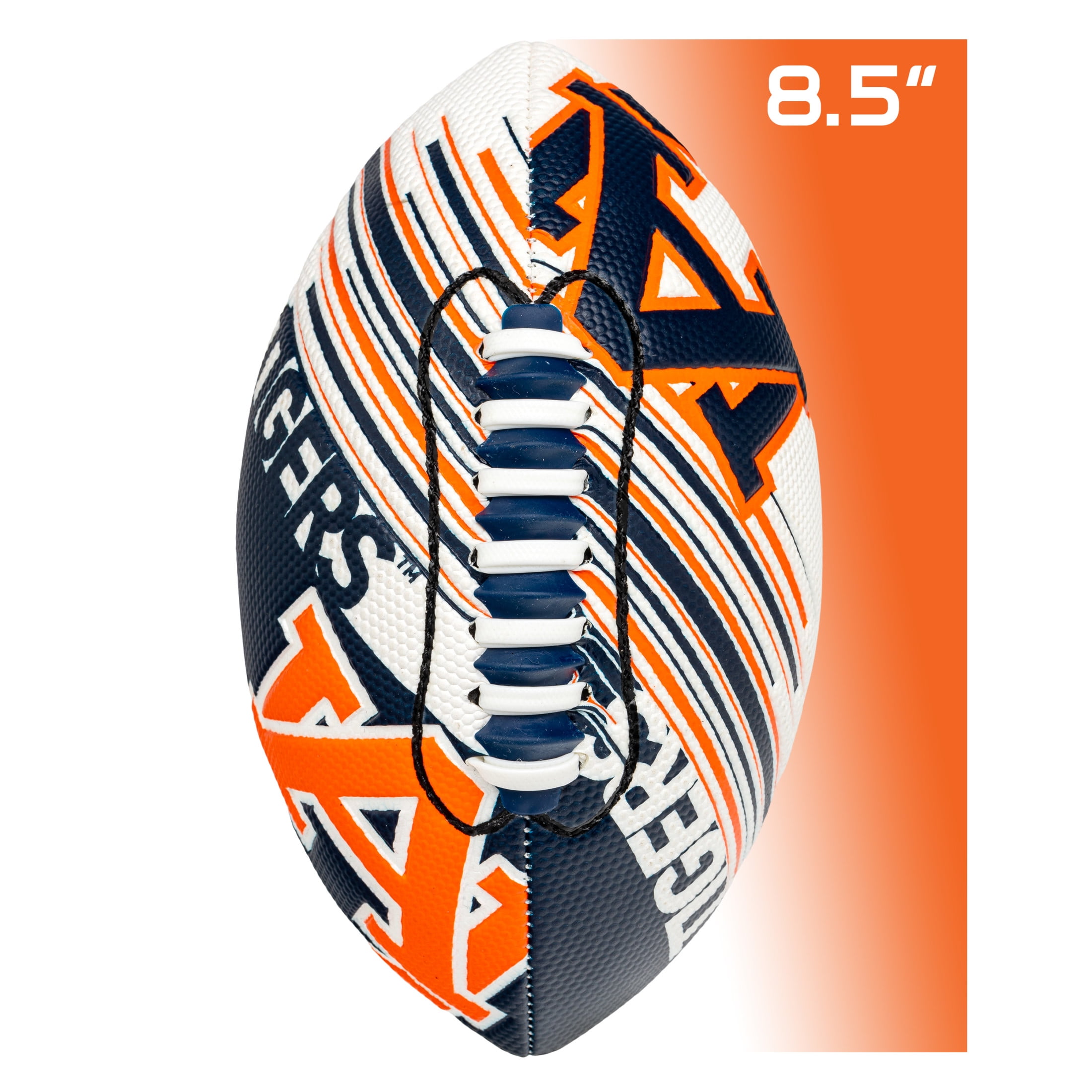 NCAA Auburn Tigers Football - Youth Mini Football - 8.5" Football- SPACELACE Easy Grip Texture- Perfect for Kids !