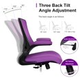 thumbnail image 4 of Drevy Tall Office Chair, Drafting Chair for Standing Desk, Office Chair with Adjustable Lumbar Support, -up Arm and Move Footrest Ring, Ergonomic Desk Chair Home Office Chair Purple, 4 of 7
