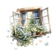 thumbnail image 5 of Pegatinas de Pared para Ventanas Falsas, Papel Tapiz de Acuarela para Armarios, Puertas Y Ventanas., 5 of 9