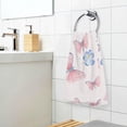 thumbnail image 6 of SKYSONIC 2pcs Butterfly Cotton Hand Towels Absorbent Bath Towel Decorative Fingertip Towels for Bathroom Gym Spa Hotel Beach,16 x 28 inch, 6 of 7