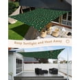 thumbnail image 5 of Sun Shade Sail 8'x10' Green Leopard Print Rectangle Sun Shade Sails Canopy Waterproof Luxury Animal Fur Pattern Outdoor Sunshades Sand UV Block Cover Shades Cloth for Patio Backyard Garden Deck, 5 of 9