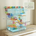thumbnail image 3 of PawHut 18.5" Hamster Cage with Tube System, Exercise Wheel, Light Blue, 3 of 10