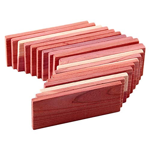 Cedar Space Cedar Blocks for Closet Storage, 100 Nature Aromatic Red Ceder Blocks Cedar Planks