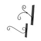 thumbnail image 2 of Barras de plantador de hierro 2pcs Soporte de pared de carga pesada Múltiple pendiente rústica de pendiente rústica ganchos de jardín de jardín para c, 2 of 8