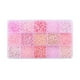 thumbnail image 1 of Juego de 15 rejillas de cuentas de vidrio para hacer pulseras, cuentas pequeñas con caja de almacenamiento, Rosa, 1 of 9