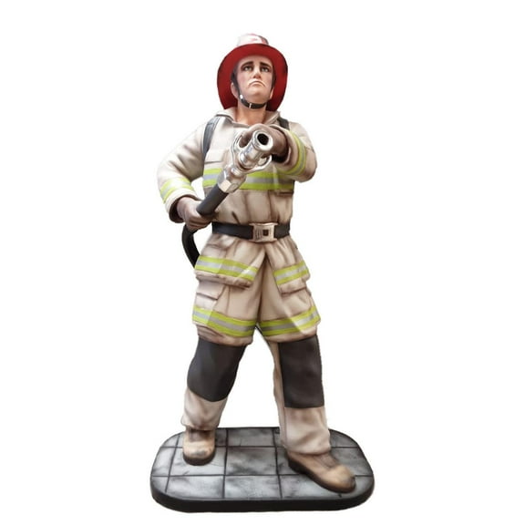 Fire Fighter Life Size Statue