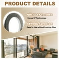 thumbnail image 3 of 32.8 Ft 0.35 Inch Wide x 0.59 Inch Thick Self Adhesive Window Seal Strip, Grey, 3 of 6