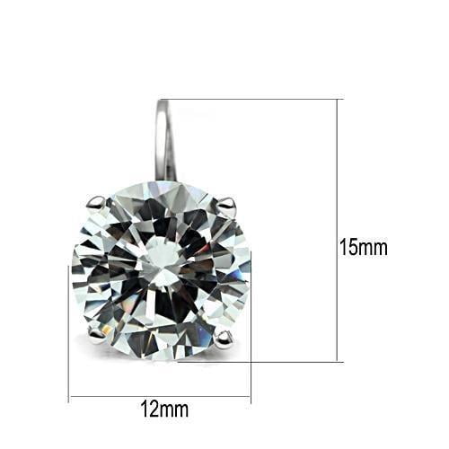 Women's Brass CZ Clear 7.20(g) Round Dangle & Drop Earrings