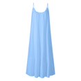 thumbnail image 4 of Women's Casual Summer Tank Dress Spaghetti Strap Dresses Beach Cover Ups Casual V Neck Mini Sundress with Pockets, 4 of 4