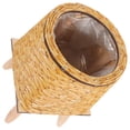 thumbnail image 3 of Flower Planter Basket Weaving Wood Flower Pot Indoor Planter Decor With Stand, 3 of 9
