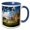 Blue/White, variant on 3drose, Belize, Altun Ha. Mayan Archeological Site and Ruins., 15oz Mug