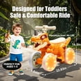 thumbnail image 5 of Xuanlur Dinosaur Balance Bike for 1-3 Year Olds, Toddler Bike with EVA Tires, Light-Up Wheels, Baby Bike with Music & Mist Spray Effects, Dinosaur Ride on Toy, Perfect First Birthday Gift, Yellow, 5 of 7
