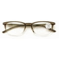 thumbnail image 2 of Lightweight Progressive Clear Bifocal Reading glasses - No Line or Bubble - Zero Power on Top Reader Translucent Slim Unisex CR04 +4.00, 2 of 4