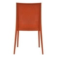 thumbnail image 4 of Afuera Living Chaise de Salle à Manger Intérieure Extérieure en Tissage Moderne Orange, Ensemble de 2, 4 of 9