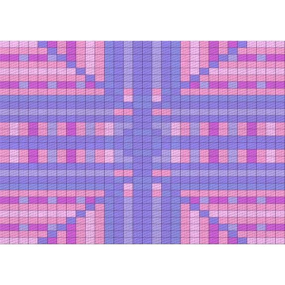 Ahgly Company Indoor Rectangle Patterned Bright Lilac Purple Area Rugs, 2' x 3'